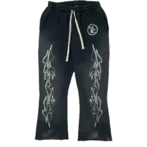 Hellstar Flame Flare Sweatpants Black