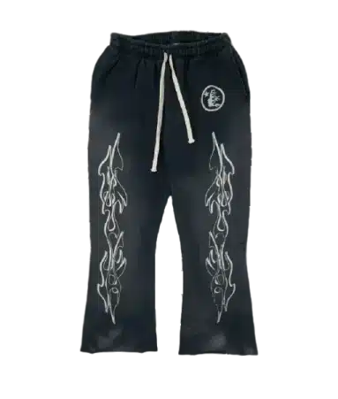 Hellstar Flame Flare Sweatpants Black