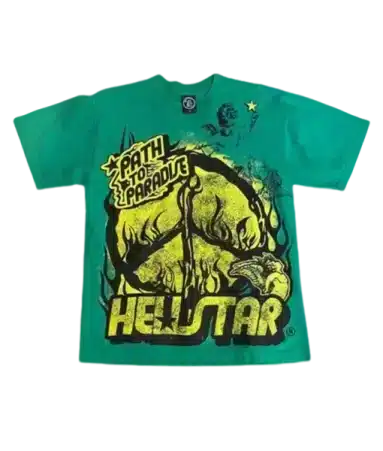 Hell star Green T Shirt