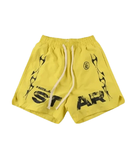 Hellstar Studios Records Star Yellow Shorts