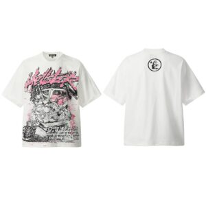 Hellstar Cosmic Guardian Graphic T-Shirt White