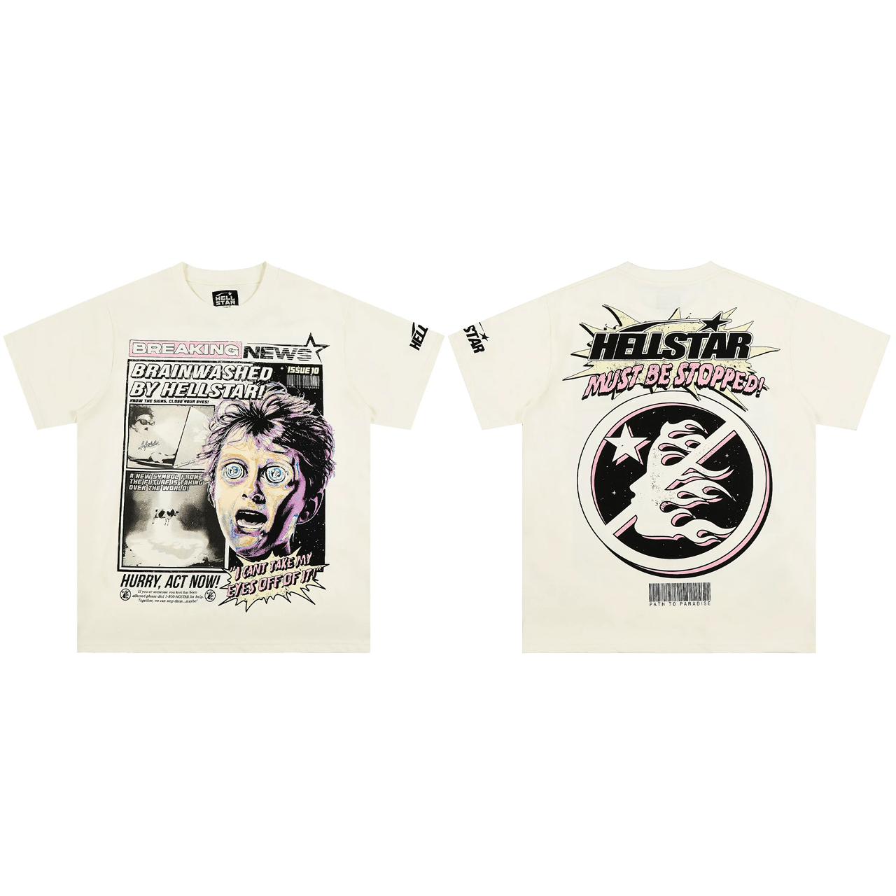 Hellstar Brainwashed Breaking News Graphic T-Shirt