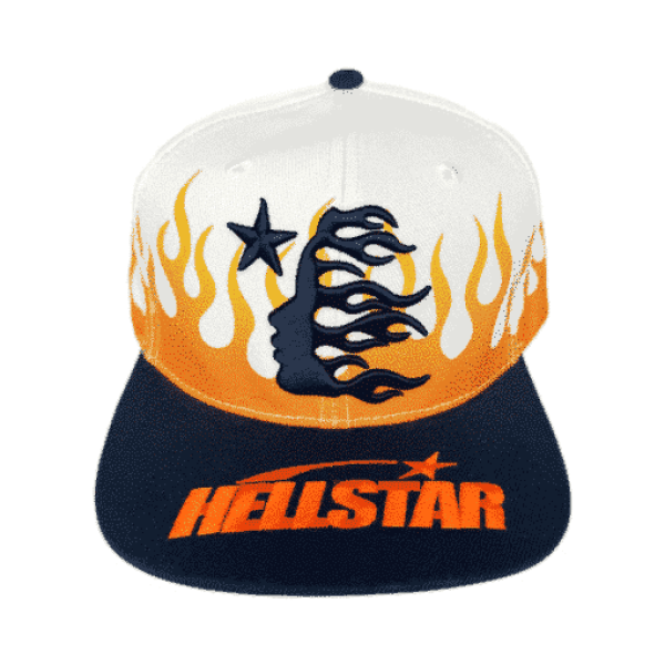 Hellstar Cream Navy Hat