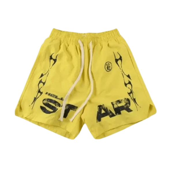Hellstar Studios Records Star Yellow Shorts